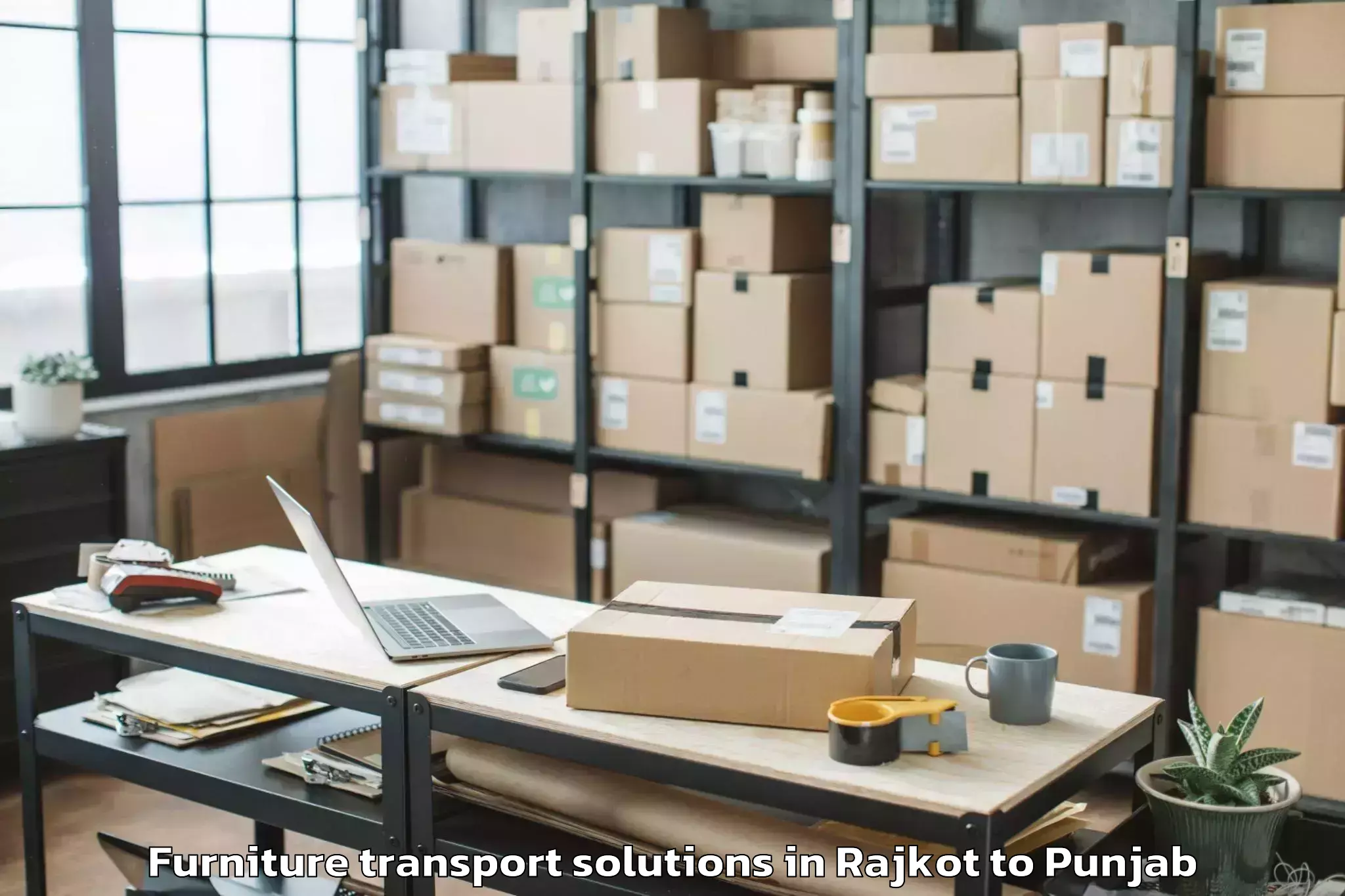 Top Rajkot to Cosmo Plaza Mall Furniture Transport Solutions Available